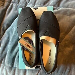 Toms Alp Midform Black Canvas Women’s Size 8